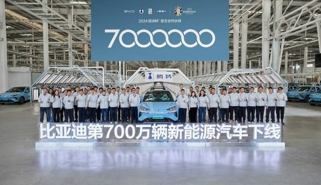BYD 7 Milyonuncu Elektrikli ve Plug-in Hibrit Araç Üretimiyle Yeni Bir Rekora İmza Attı
