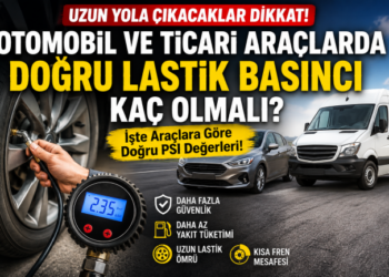 “Uzun Yola Çıkacaklar Dikkat! Otomobil ve Ticari Araçlarda Doğru Lastik Basıncı Kaç Olmalı?”